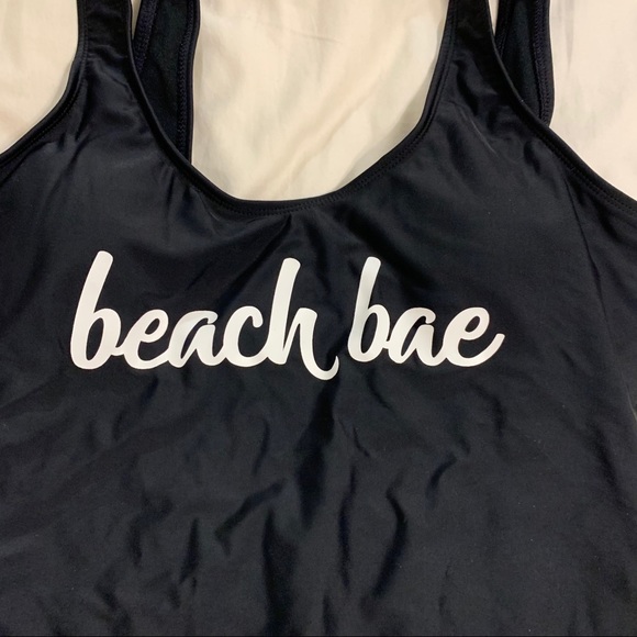 beach bae black one piece swimsuit - Picture 2 of 4